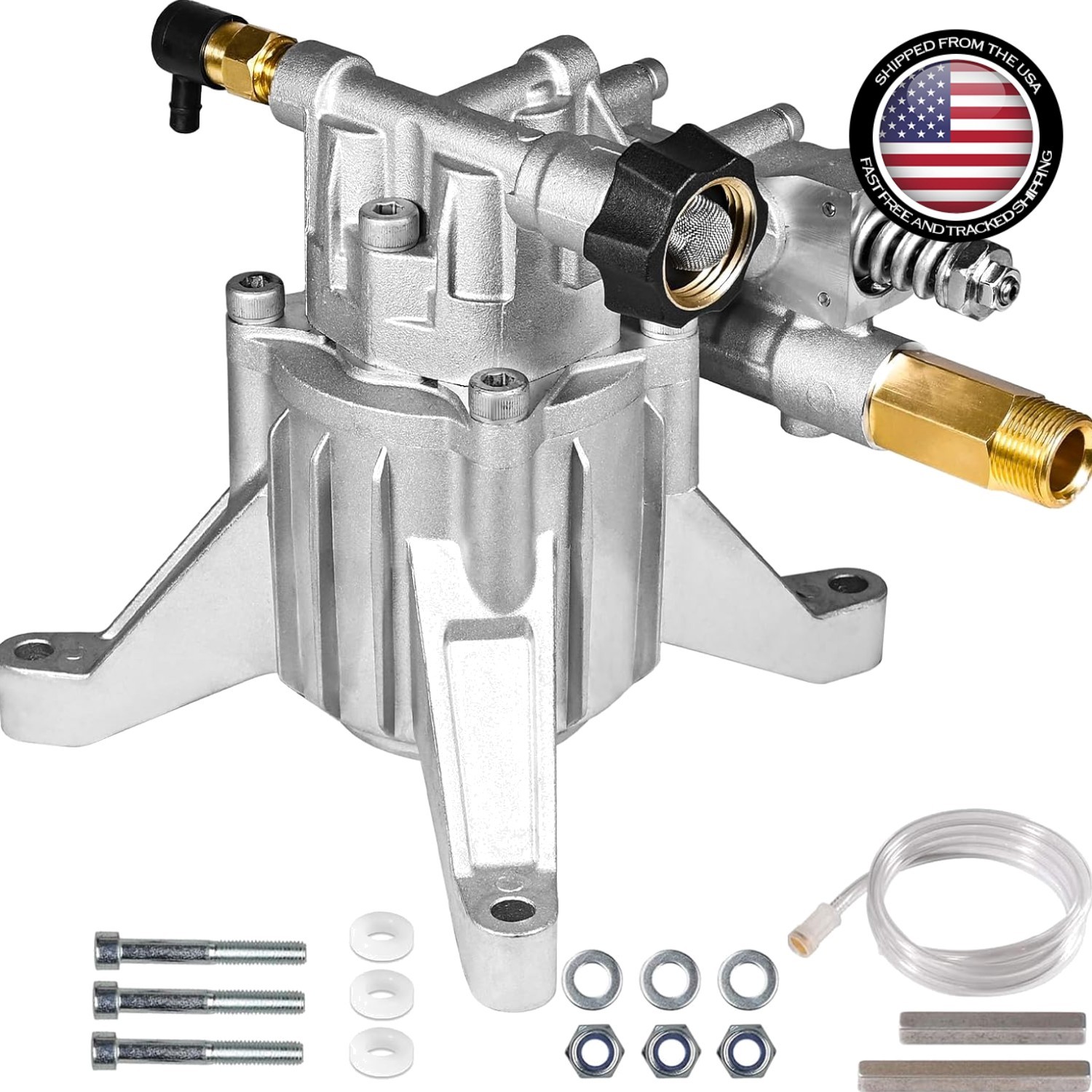 Durable Rear Inlet Pressure Washer Pump – 3000 PSI & 2.5 GPM Replacement Kit