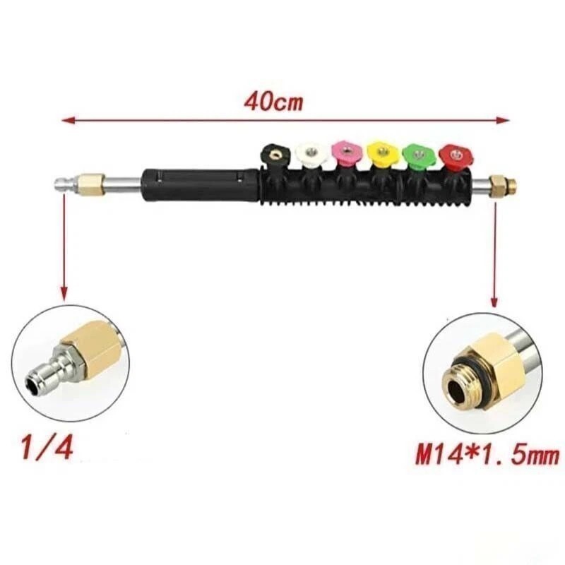 4000PSI 120″Pressure Washer Wand Extension Power Lance Gun Attachment Nozzle Tip