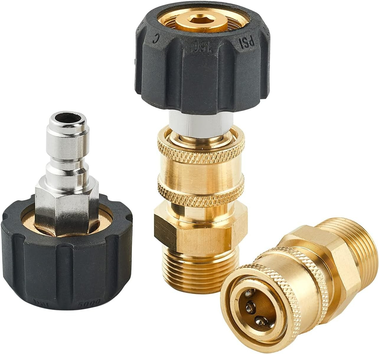 “Pressure Washer Quick Connect Fittings, M22 14mm to 1/4 Inch Quick Connect Pr..