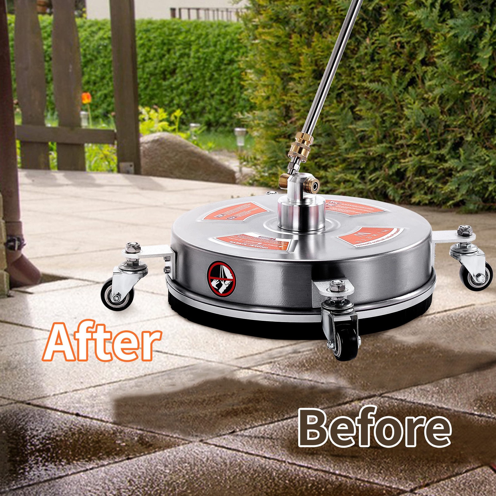 14” Pressure Washer Surface Cleaner Attachment, Driveway Power Washer Access…