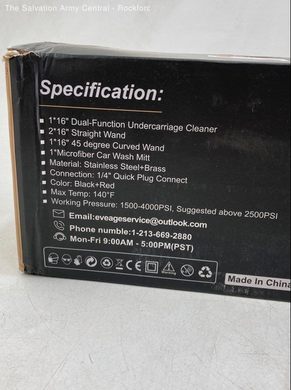 Eveage VG01-UC4.1 Yellow Water Broom And Undercarriage Cleaner Pressure Washer
