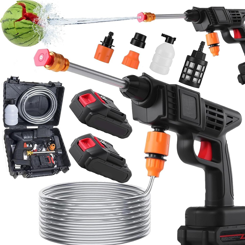 Cordless Electric High Pressure Water Spray Car Gun Portable Washer Cleaner Yard