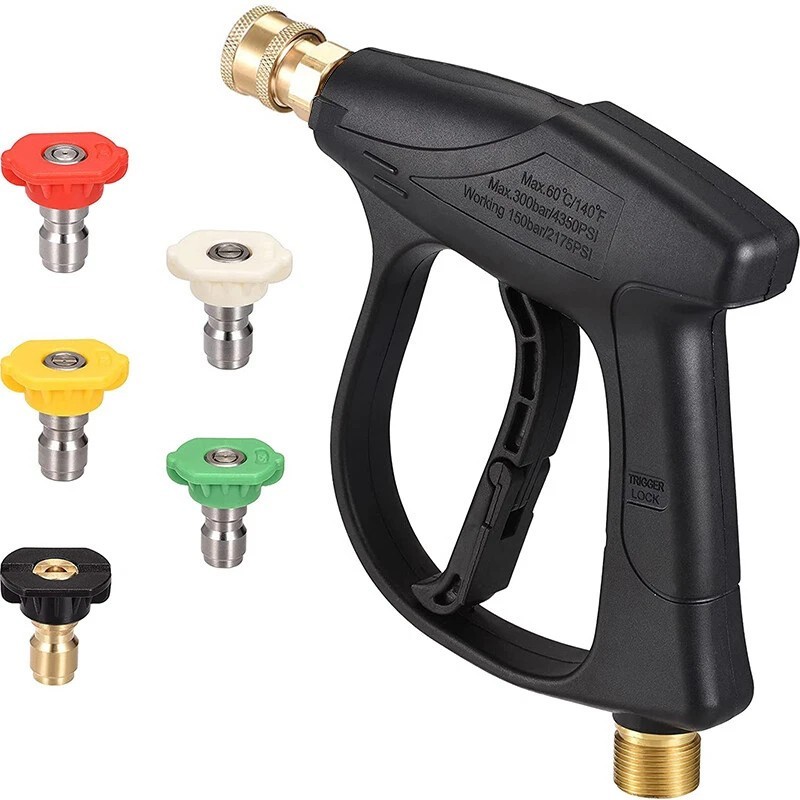 High Pressure 4000PSI Car Power Washer Gun Spray Wand Lance Nozzle and Hose Kit