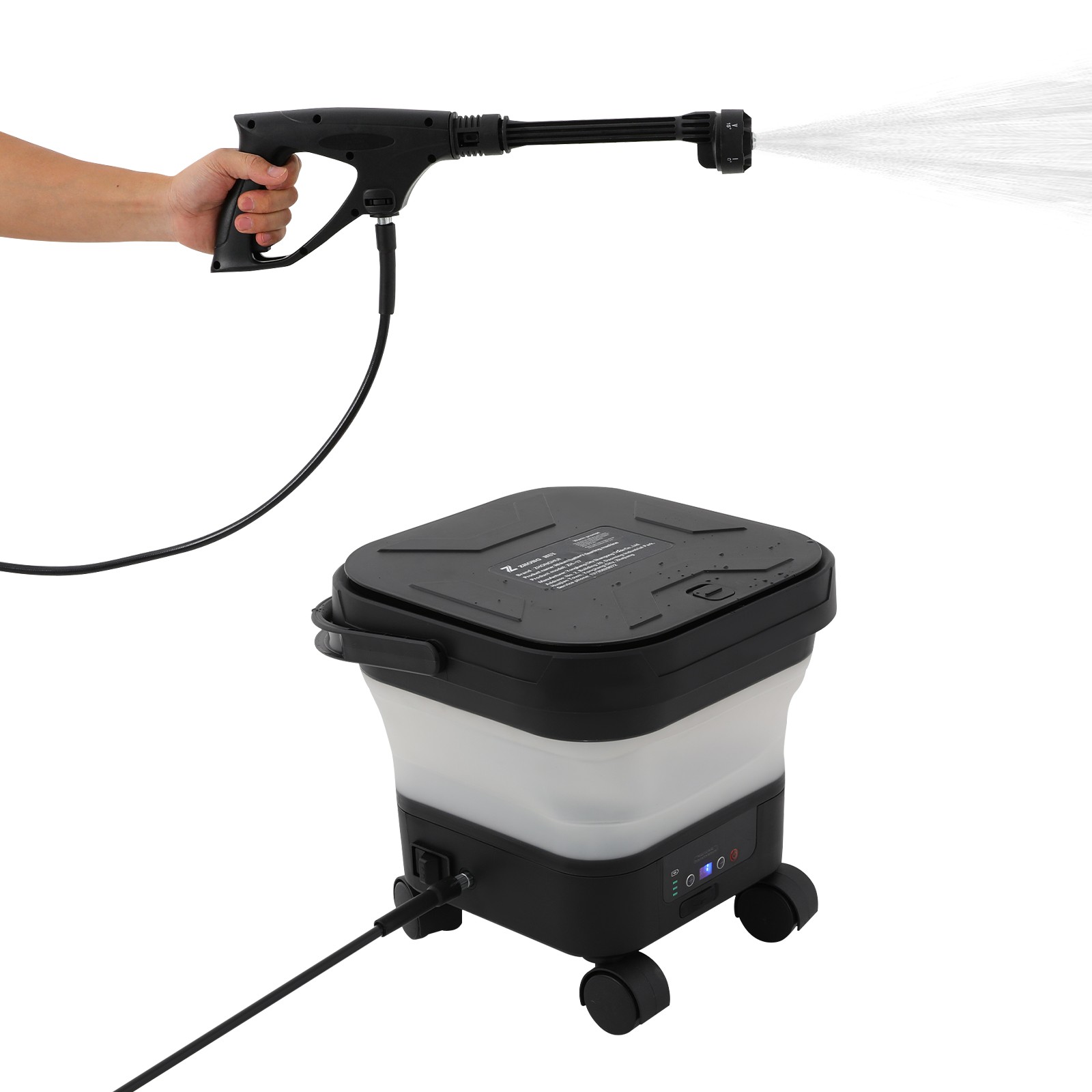 Portable Foldable Sprayer Washer Multifunction Car Wash Machine w/ Water Tank