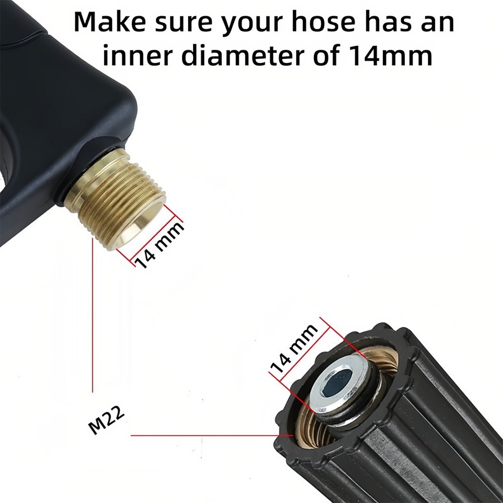 Pressure Washer Water Spray Gun Wash Nozzle Wand Car Garden Hose Soap Dispenser
