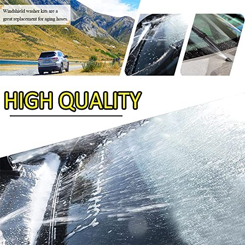 Windshield Washer Hose Kit, 3 Meter Washer Fluid Hose with 6 Pcs Hose T1