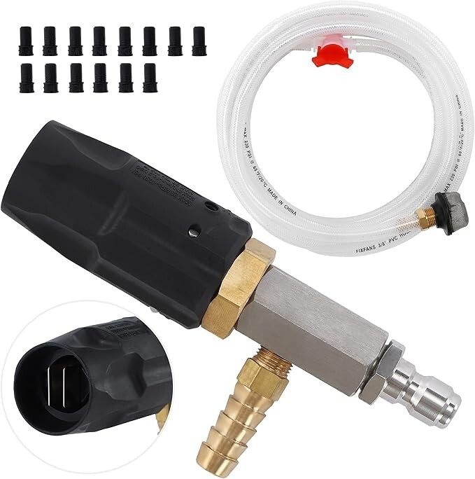 Upgraded Adjustable Pressure Washer Long Range Nozzle Kit.4-4.5 GPM. Spraying…
