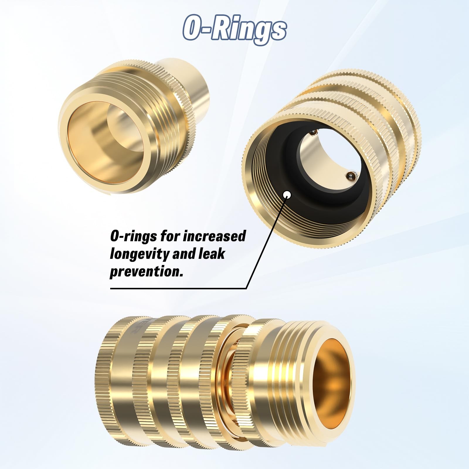 8 PCS Pressure Washer Quick Connect M2214mm To 3/8 Inch Hose Fitting Set