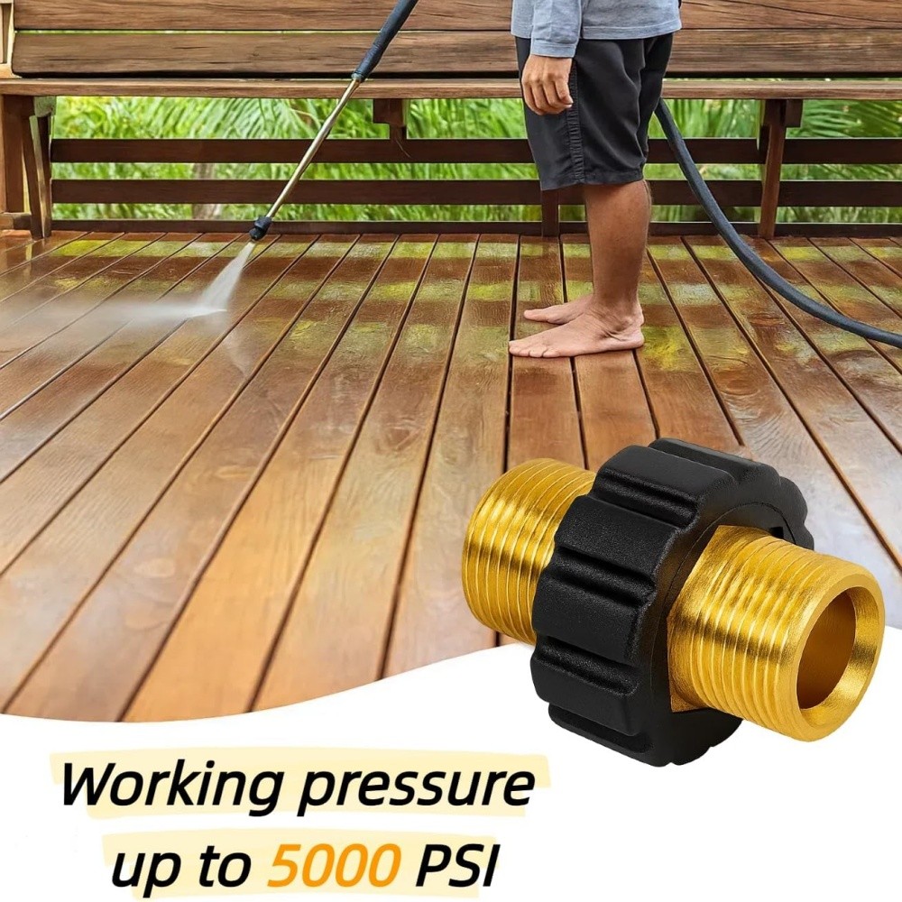 Brass Pressure Washer Connector Quick Connect Fitting M22-14mm Hose Adapter