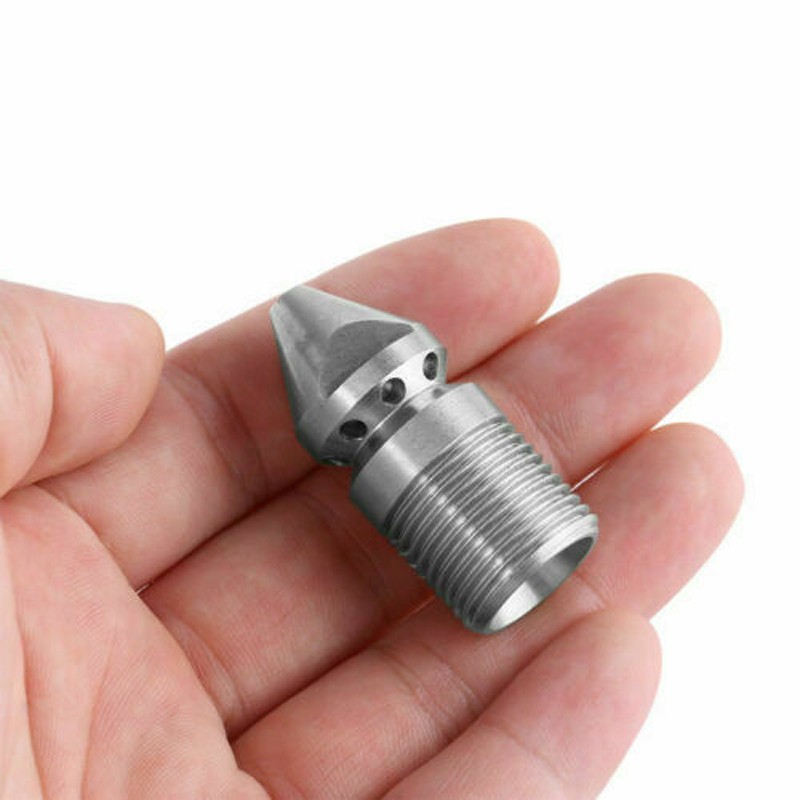3/8 Male Pressure Washer Sewer Jetter Spray Head Hose Drain Cleaner Nozzle Part