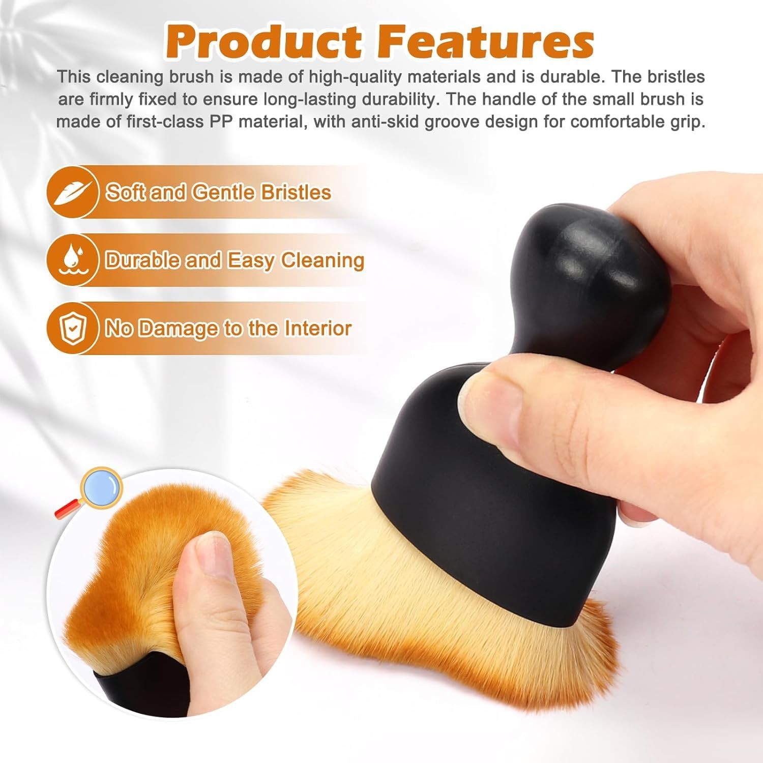 EISNZLAN 4 Pcs Car Interior Cleaning Tool,Car Detailing Brush,Car…
