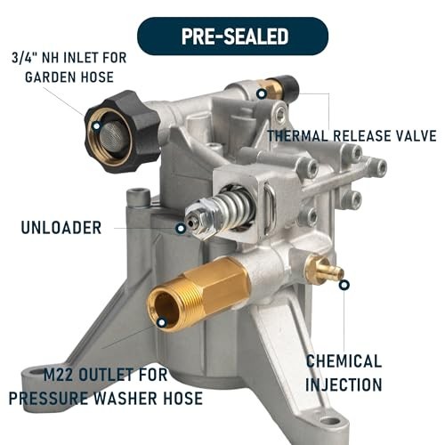 Hourleey Vertical Pressure Washer Pump 3400 PSI 2.5 GPM Replacement