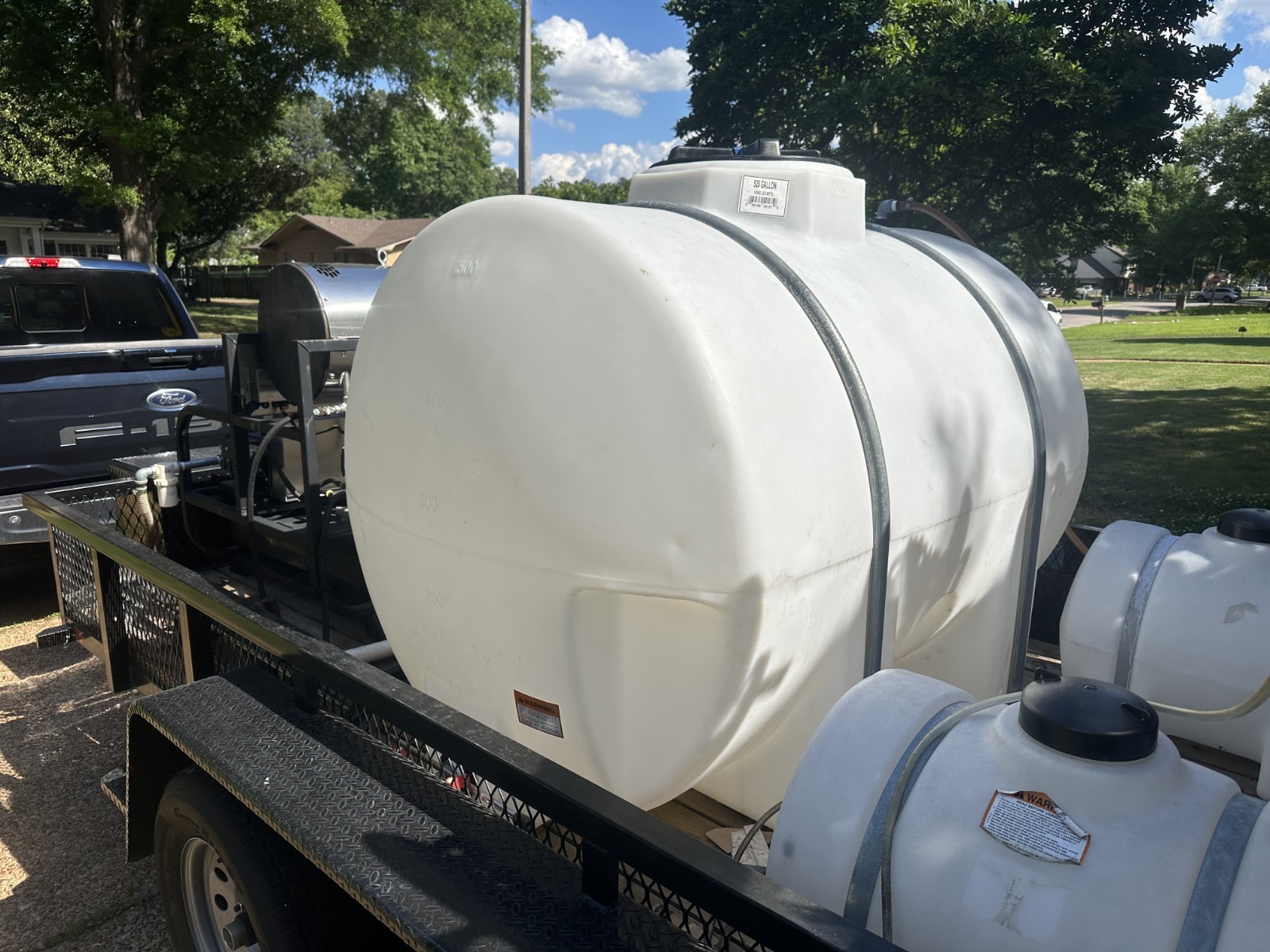 Pressure washing trailer