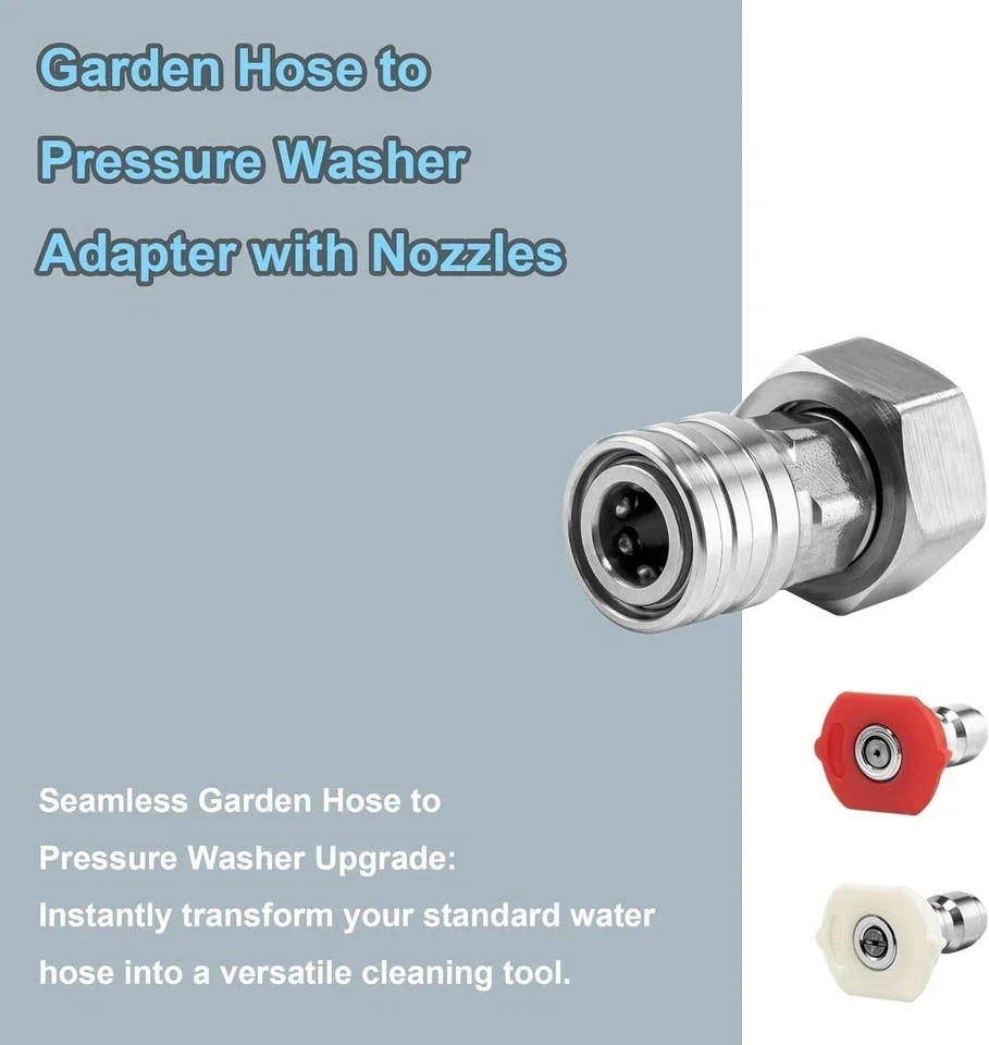 Garden Hose to High Pressure Washer Attachment, Turn Water Hose into Powe