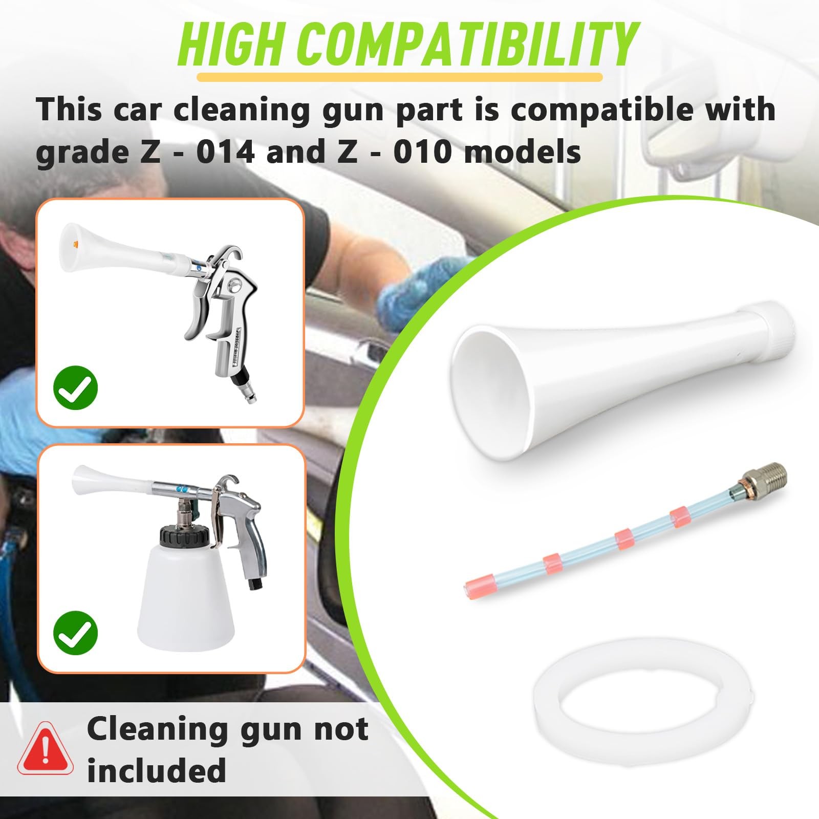 Car Cleaning Tool Kit, Fit for Gun Z-010 & Z-014, Shaped Nozzle Replacement…