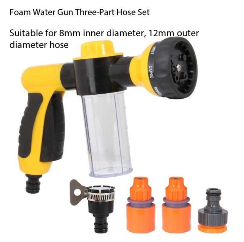 Automatic Foam Water Gun High Pressure Nozzle Jet Car Wash Hose Cleaning Tool