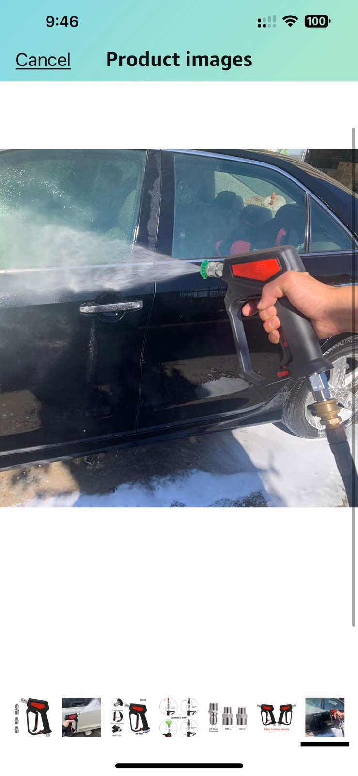 Pressure Washer Gun 5000 PSI, 12 GPM, High Pressure Spray Gun with 1/4″ Quick…