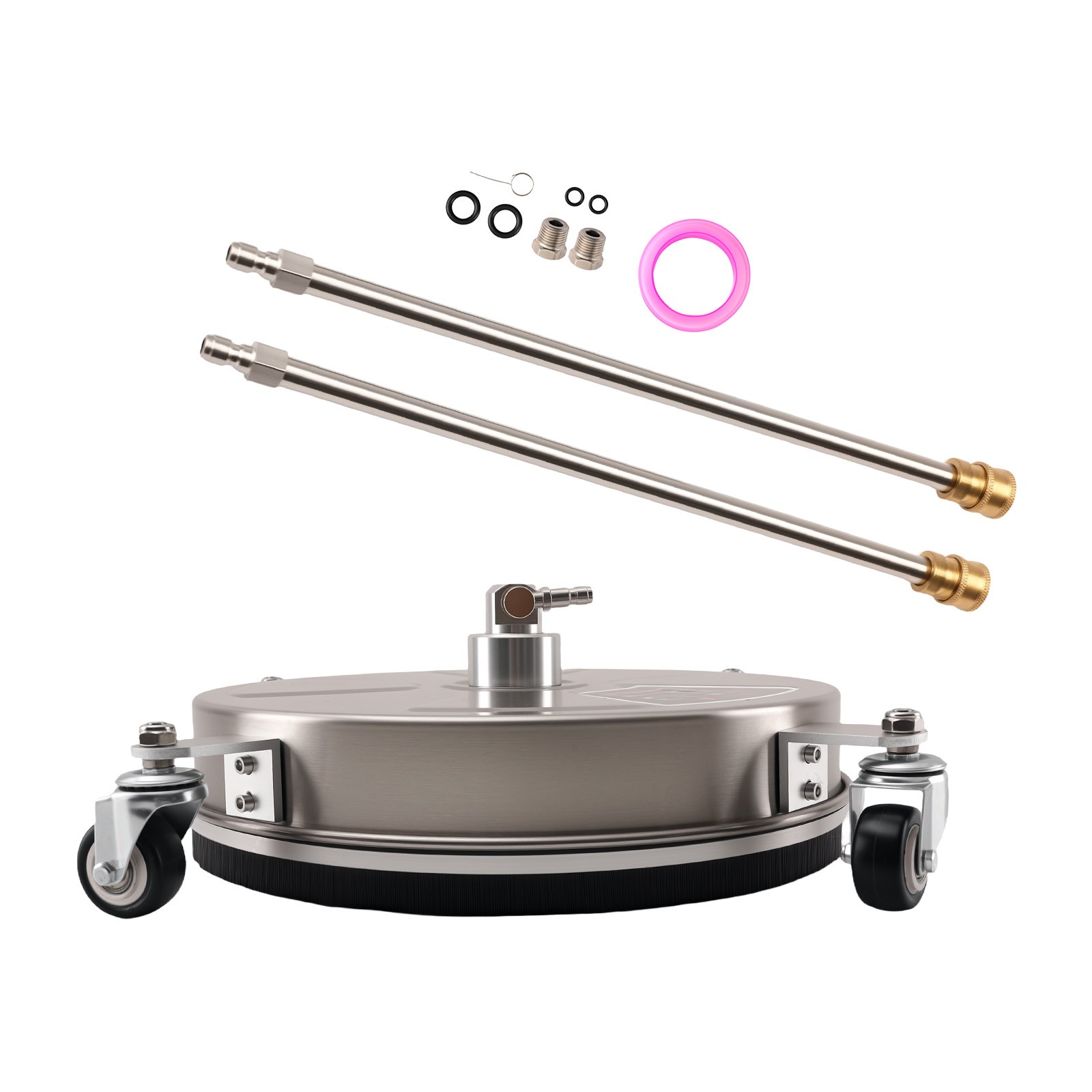 15″ Pressure Washer Surface Cleaner Stainless Steel 4 Wheels Dual Nozzle