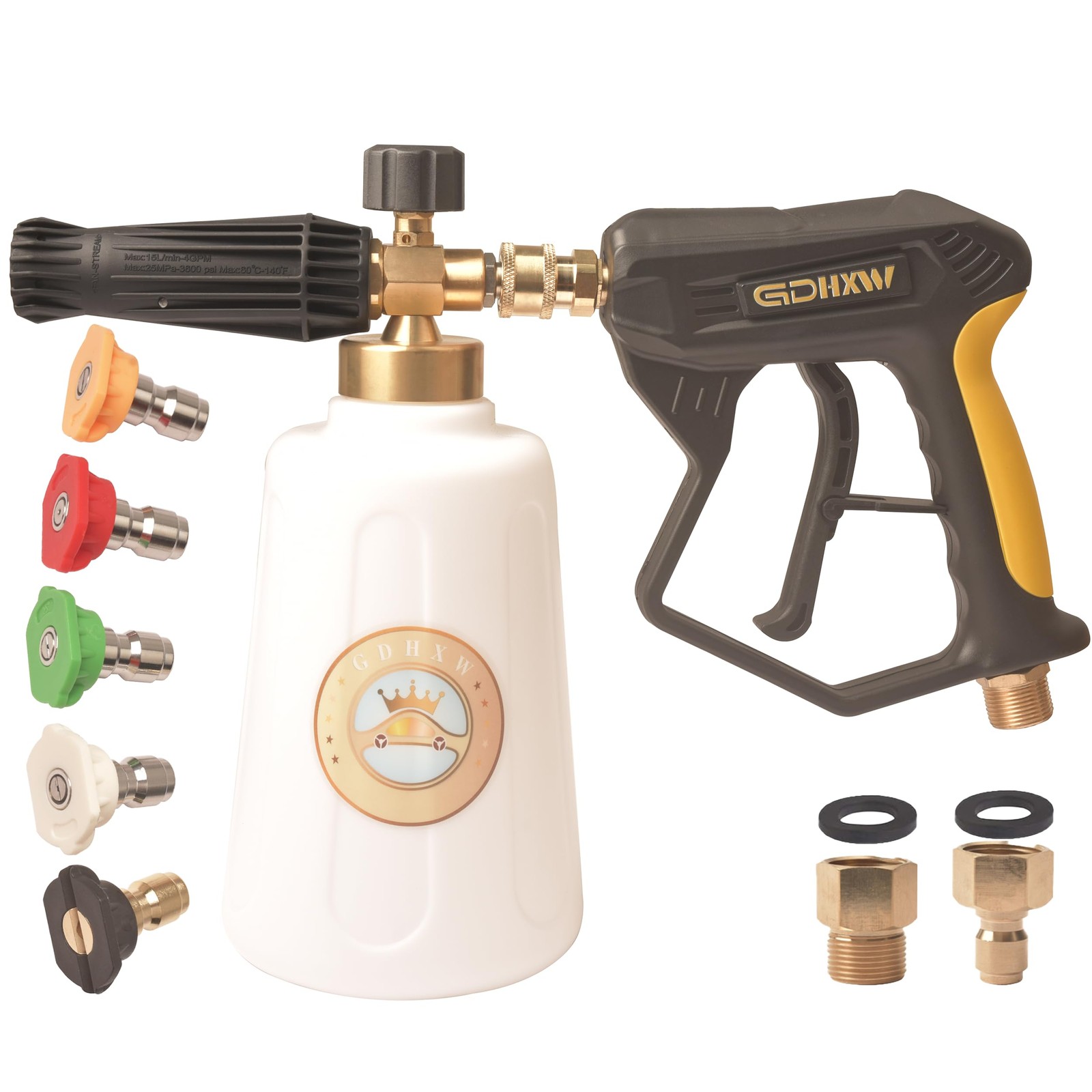 2 Liter Foam Cannon Pressure Washer Gun Heavy Duty Car Foam Blaster Big