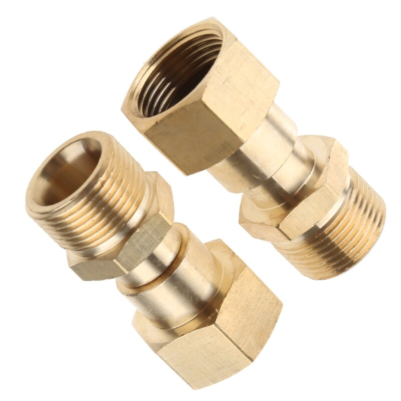 Brass High Pressure Nozzle Washer Thread Swivel Joint Connector Hose