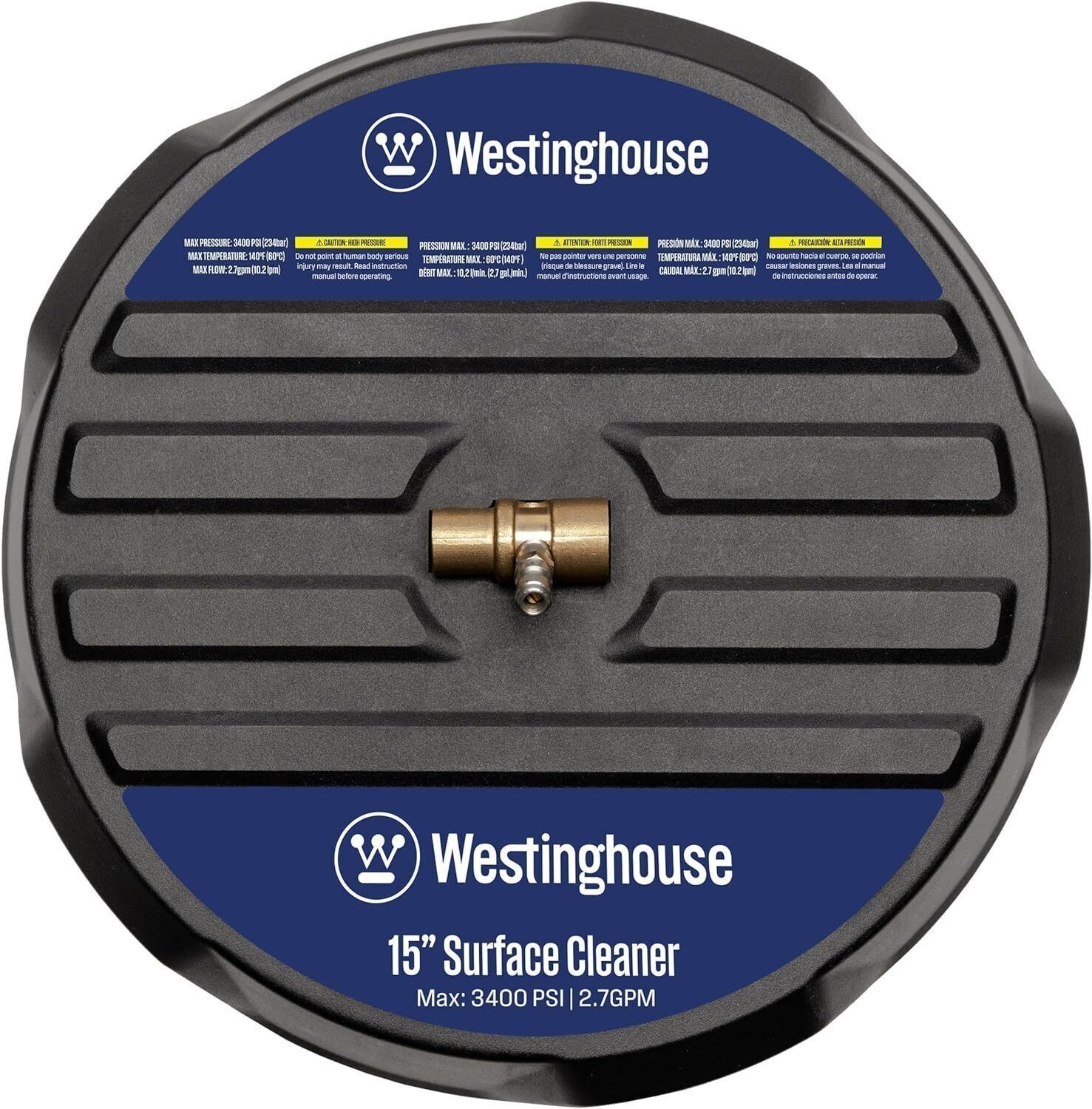 Universal 15” Pressure Washer Surface Cleaner Attachment 1/4” Connector for Gas