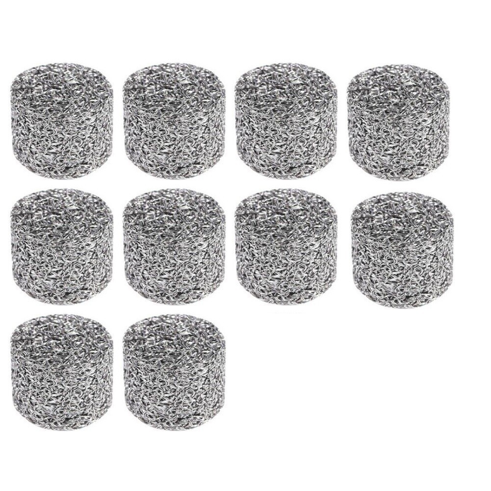 10pcs/set Stainless Steel Foam Mesh Filters Gauze Filter 14*11mm