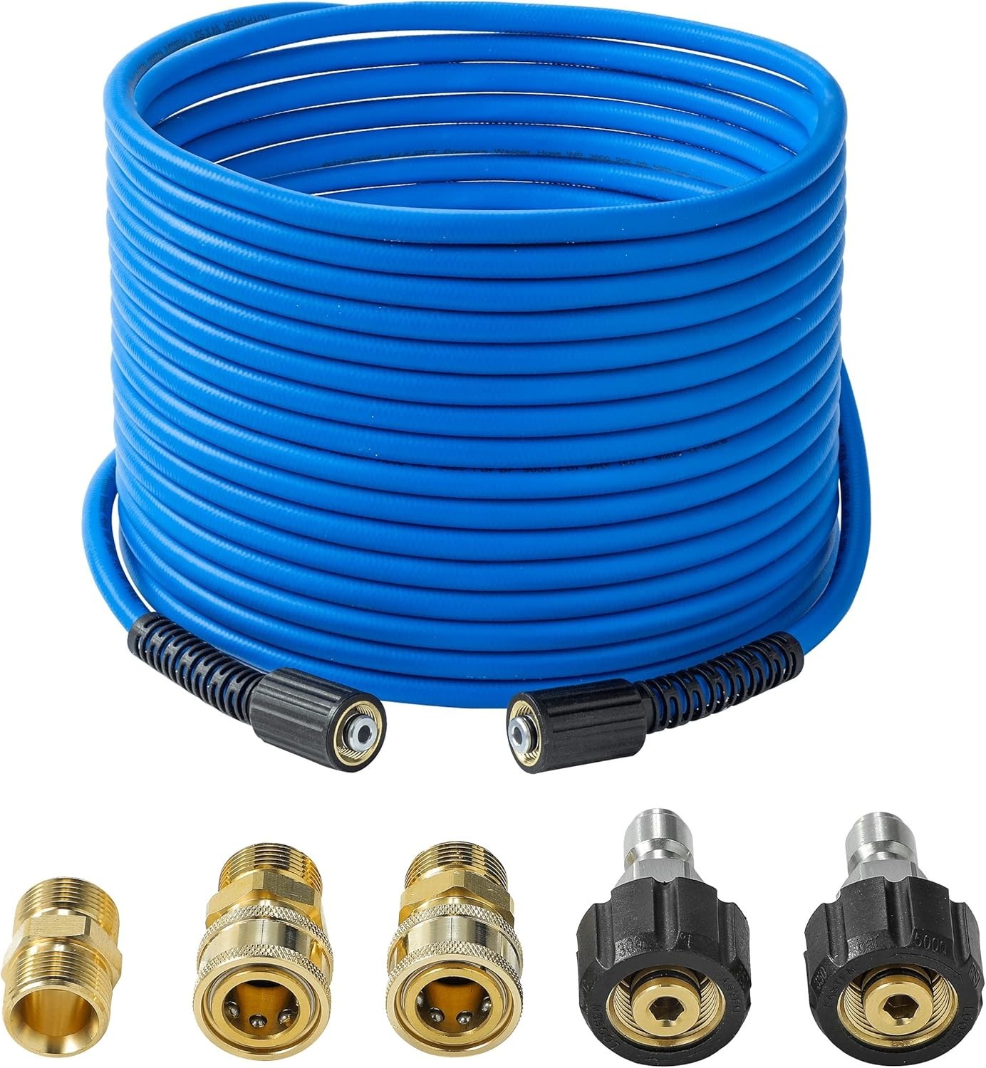 1/4″ X 50 FT High Pressure Washer Hose – Kink Resistant & M22 Compatible