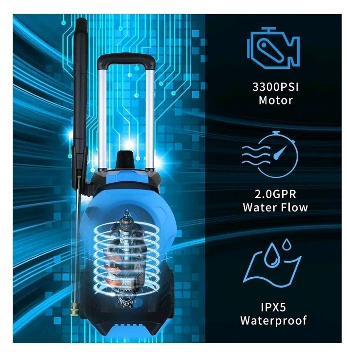 SUGIFT 3300 PSI Electric Pressure Washer with 4 Nozzles for Cars Homes Driveways
