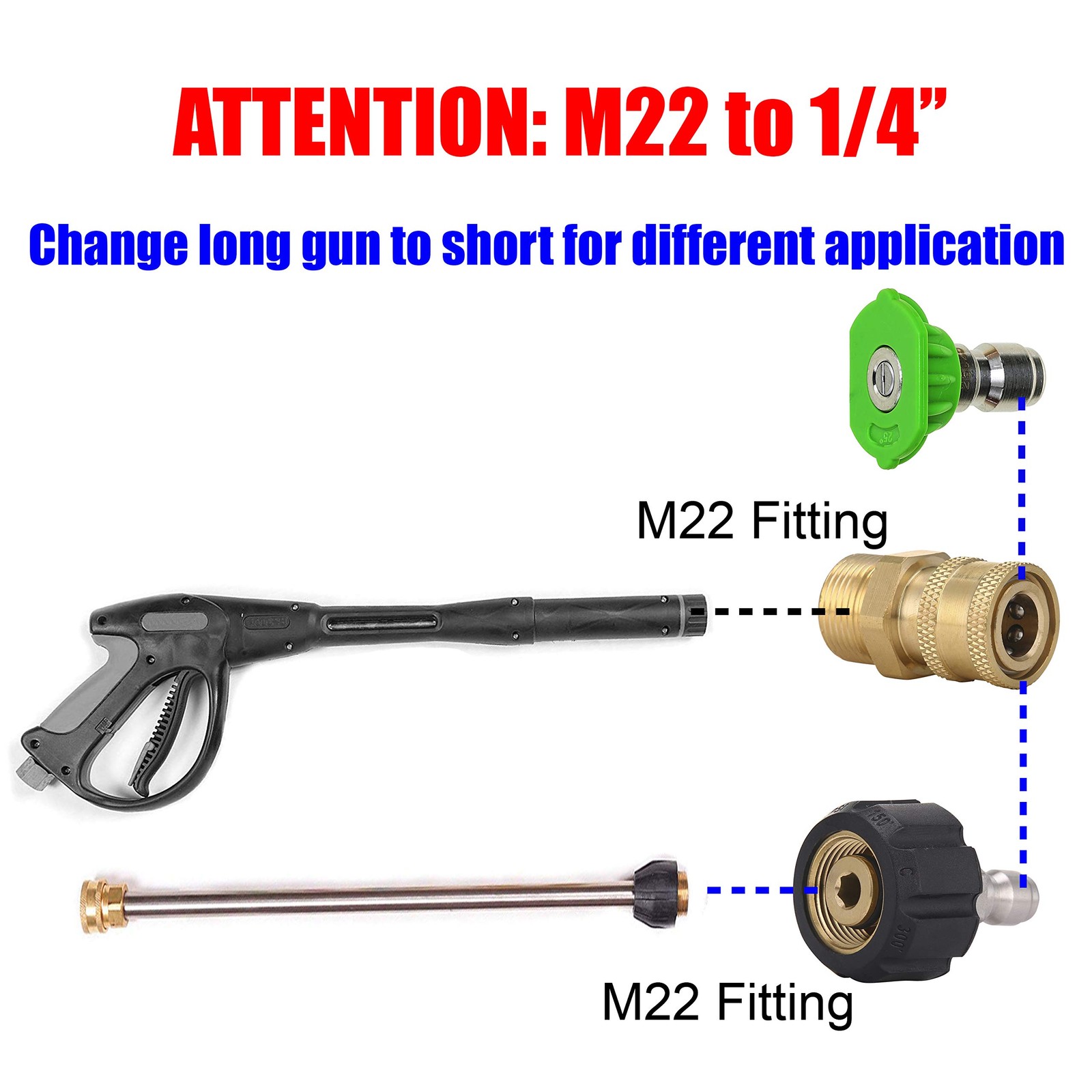 Cleaning 7112362 Water Inlet Fitting For Multiple Pressure Washer Pumps Gold
