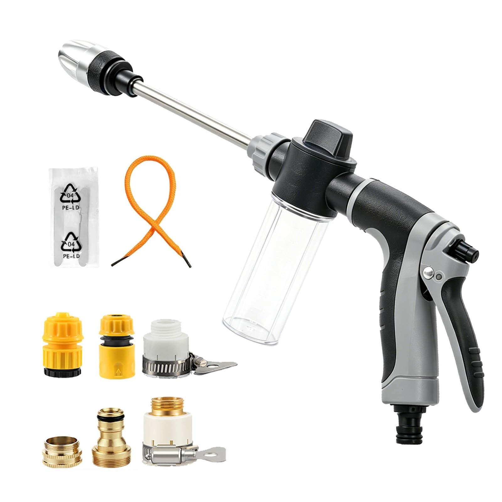 High Pressure Water Jet Nozzle for Pressure Washer, 360° Rotating Head, 3 Modes