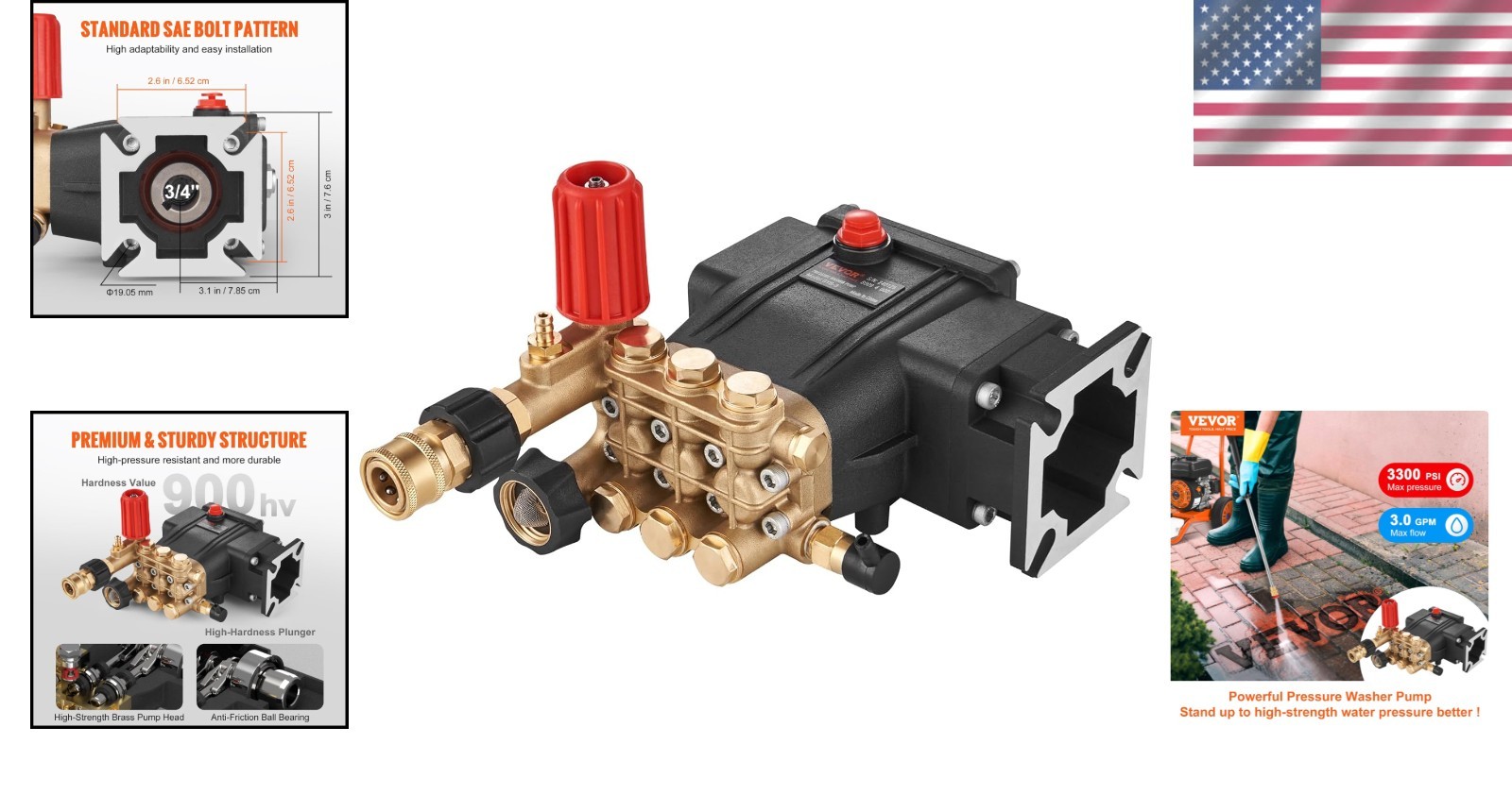 Power Washer Pump, Compatible with Simpson Models