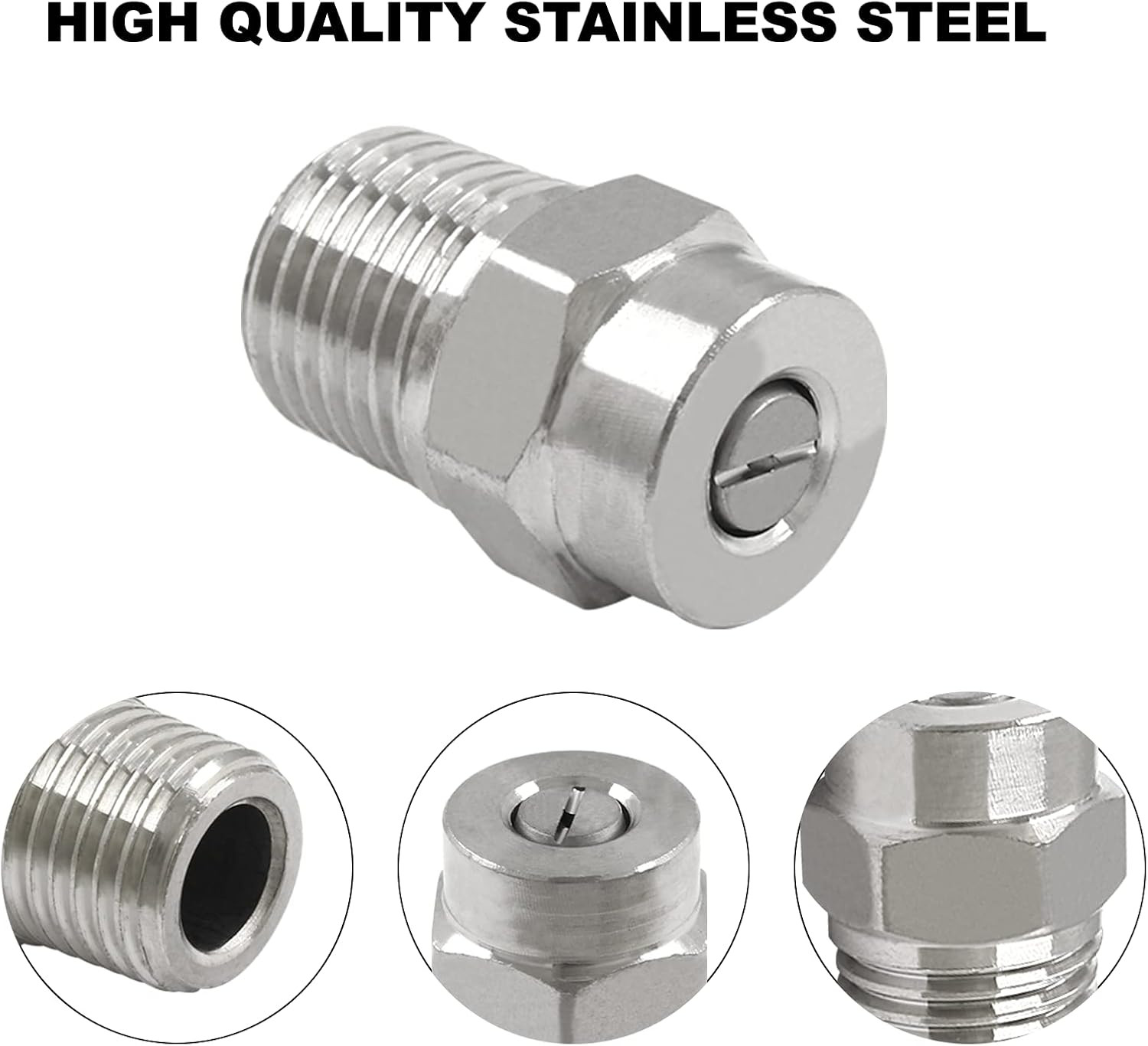 2 Pack 40°Cleaner Tips Pressure Washer Nozzle, 1/4 NPT with Tape | 4000 PSI Spra