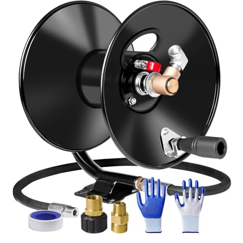 Heavy Duty Hose Reel 50ft Wall Mount Hand Crank