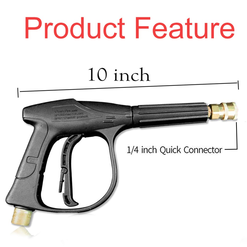 4000PSI High Pressure Power Washer Spray Gun Wand Lance Nozzle Tips Hose Kit M22