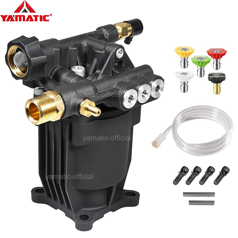 YAMATIC 3400 PSI Power Washer Pump 3/4″ Shaft Horizontal Pressure Washer Pump