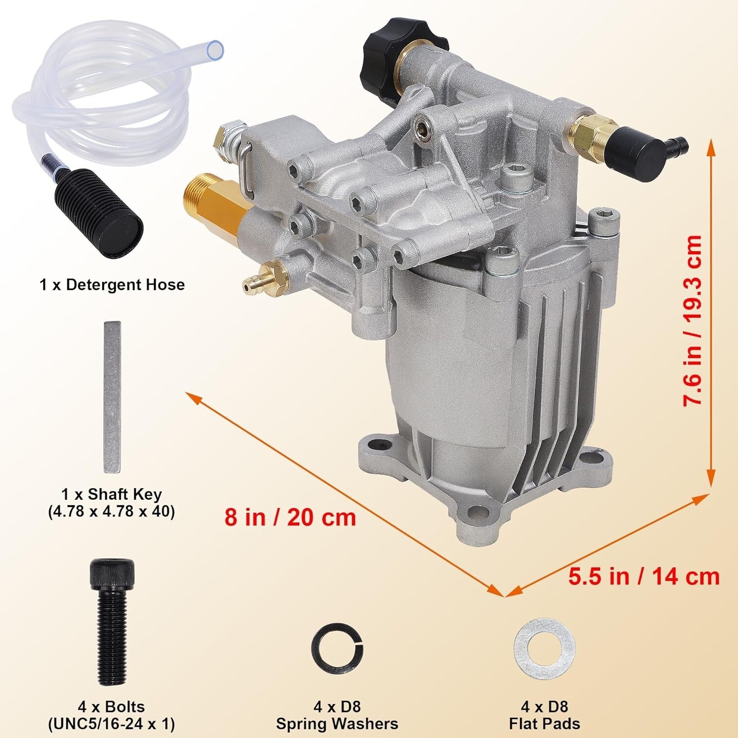 Pressure Washer Pump 3400 PSI for Honda GC160 GC190 GC135 GX140 GX160