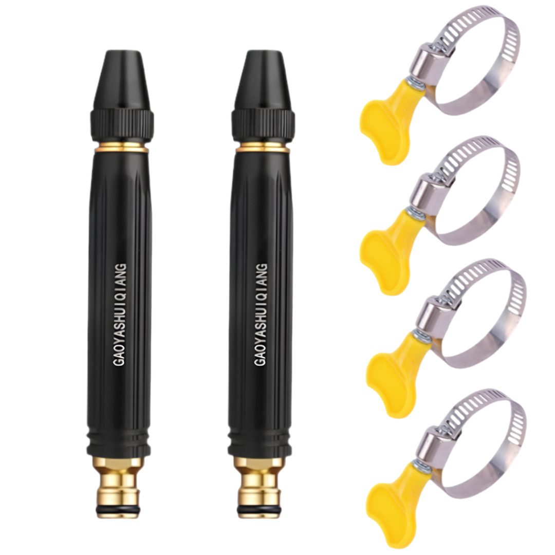 2Pcs Heavy Duty Adjustable Twist Nozzle Home High Pressure Car Wash Water Gun US