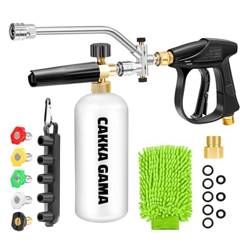 Foam Cannon Dual Connector for Pressure Washer, Industrial Car Nine-Piece Set