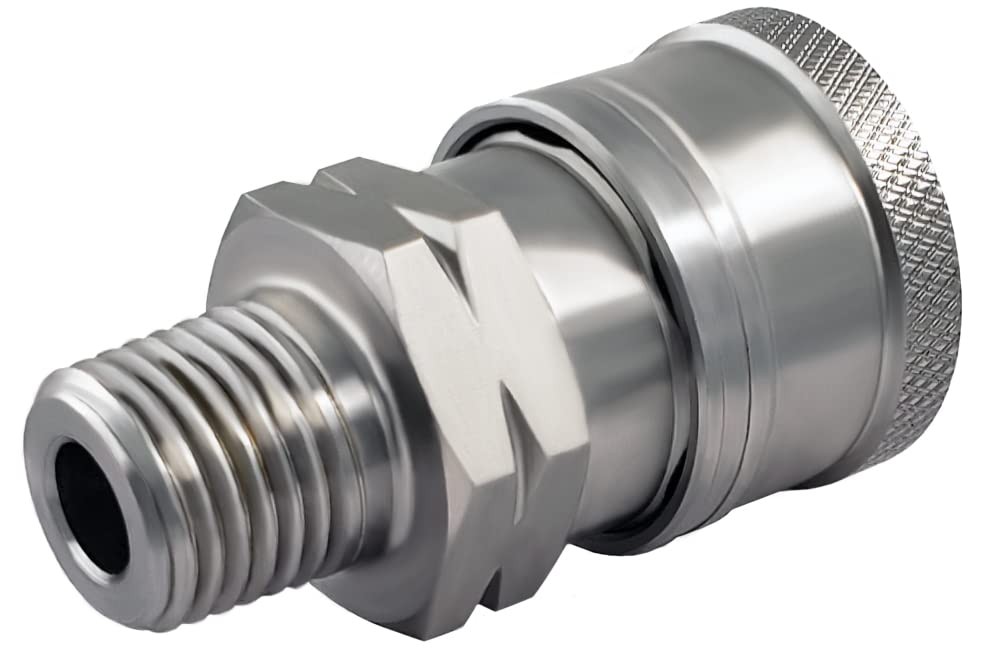 UW11PW4712 2 PCS 1/4 Inch Female Coupler Stainless Steel Fitting Joint