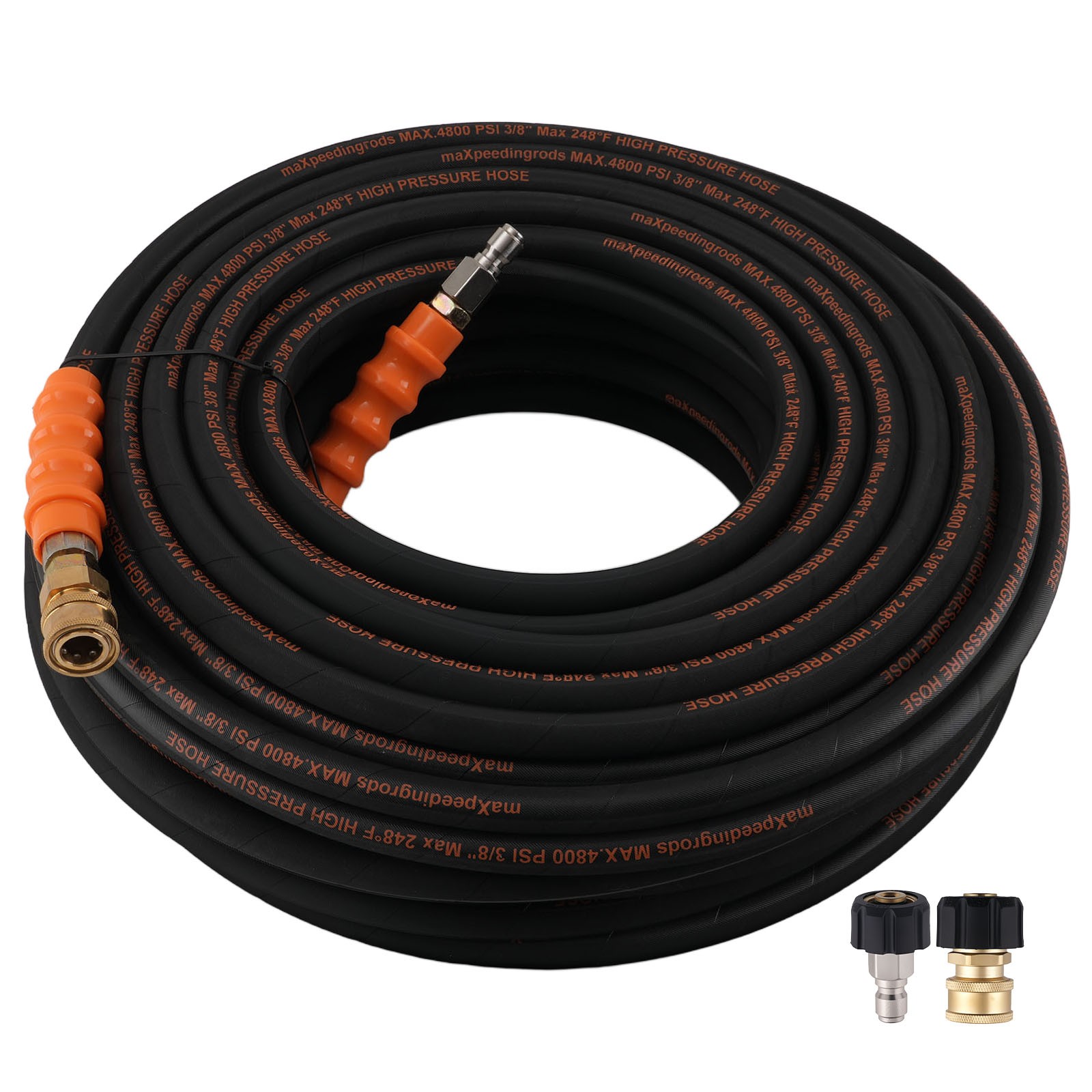 4800PSI 150FT Quick Connect Pressure Washer Hose 4800PSI M22-14mm 3/8″ Adapter