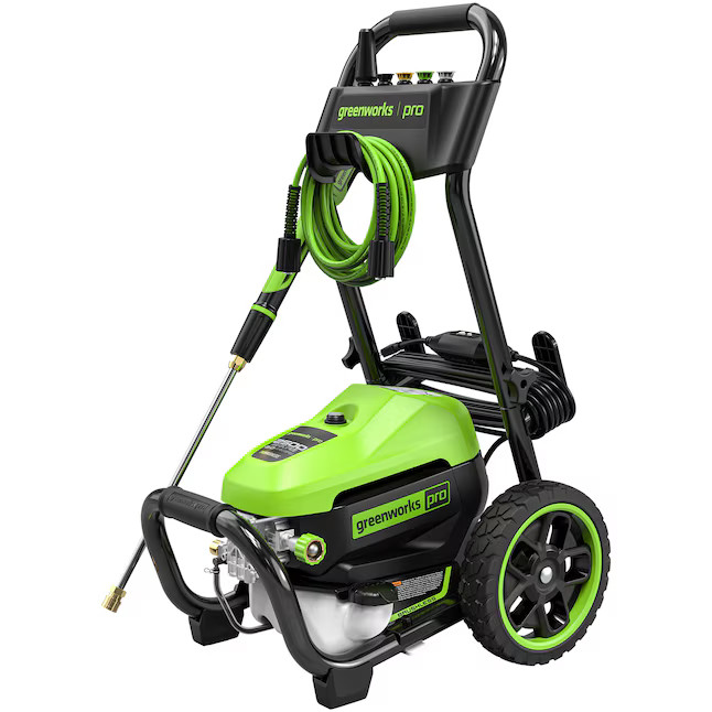 Greenworks GPW2500 2500-PSI 2-GPM Water Electric Pressure washer 5 Spray Tips