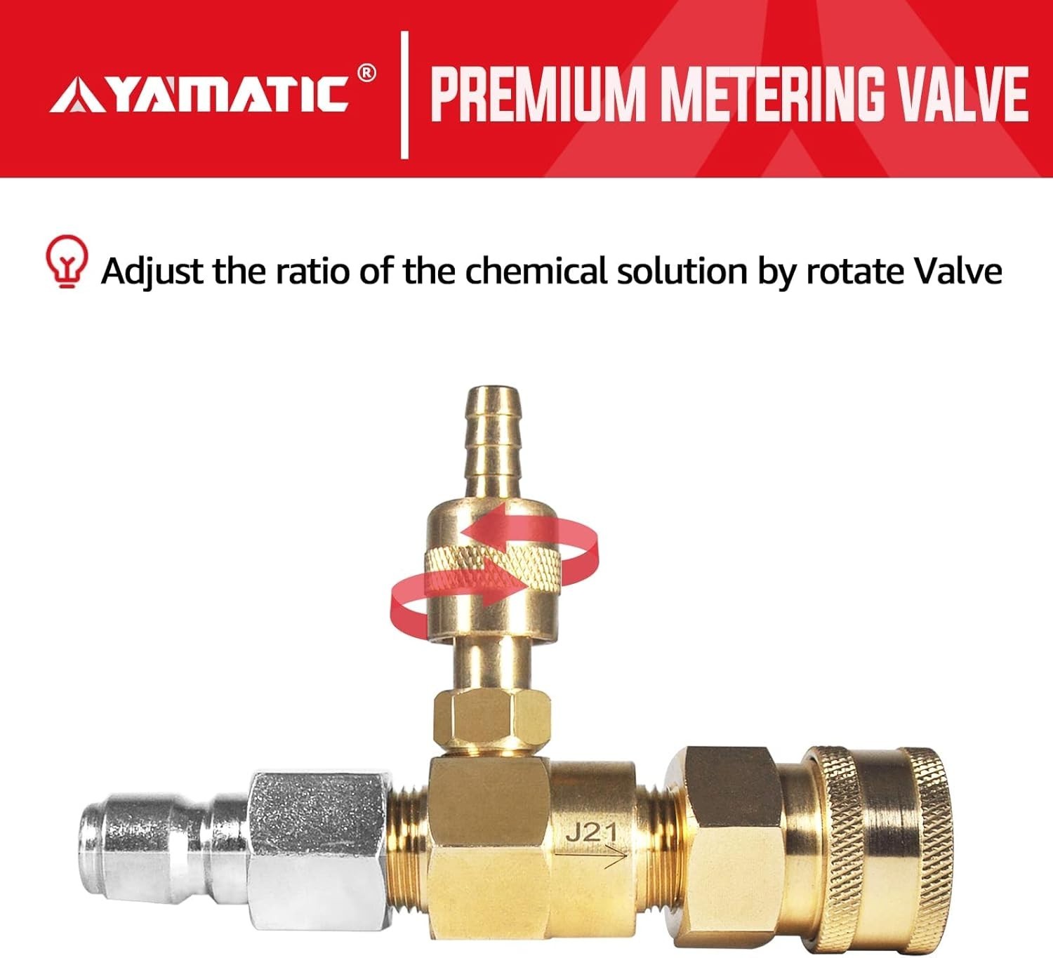 Max 4500 PSI Adjustable Soap Injector with Brass and Stainless Steel Design