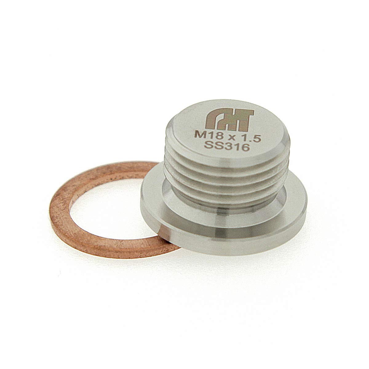 M18 x 1.5 Stainless Steel 316 Slim Round Head Allen Key Slotted Plug Washer
