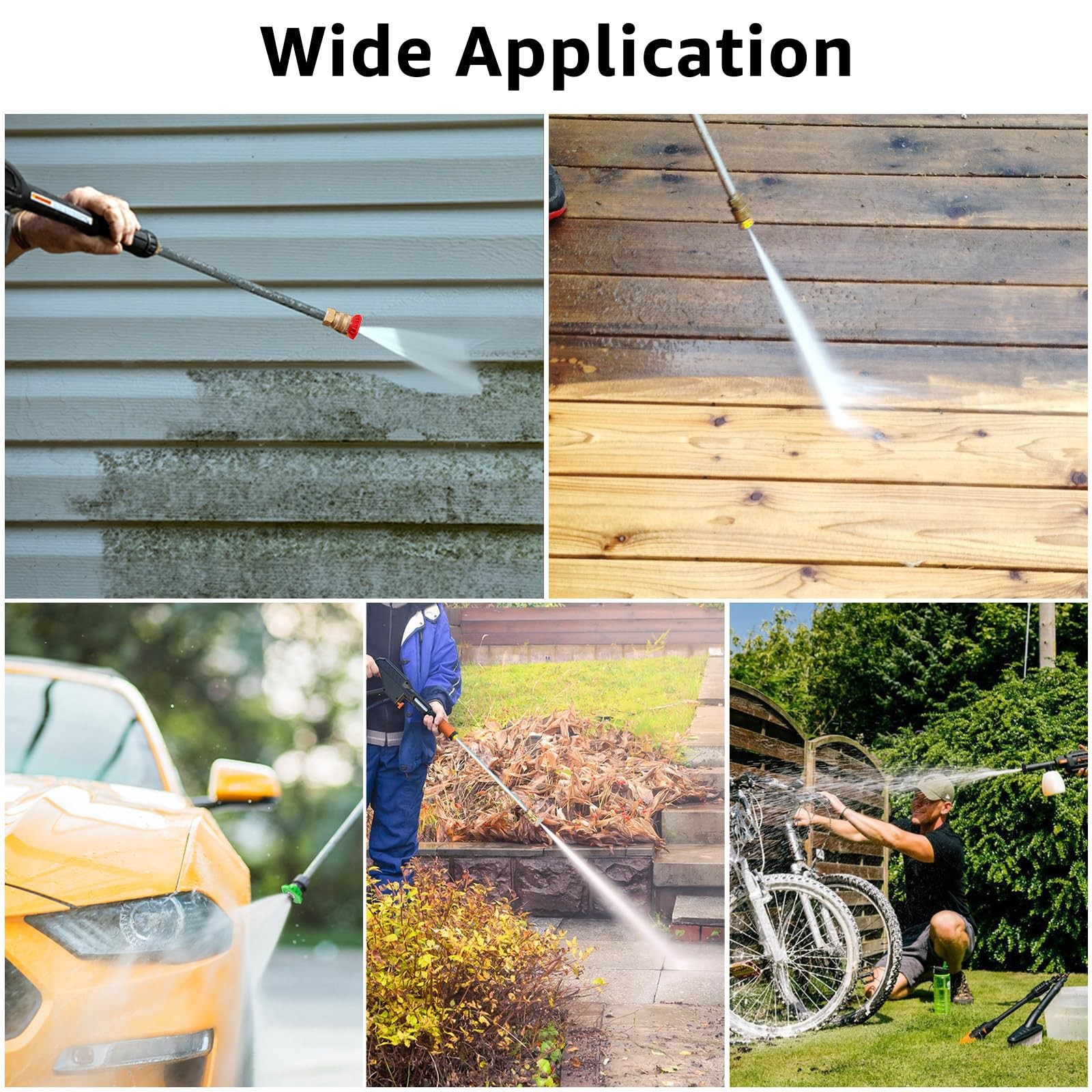Pressure Washer Tips Power Washer Soap Nozzle Tips Multiple Degrees 1/4 Quick…