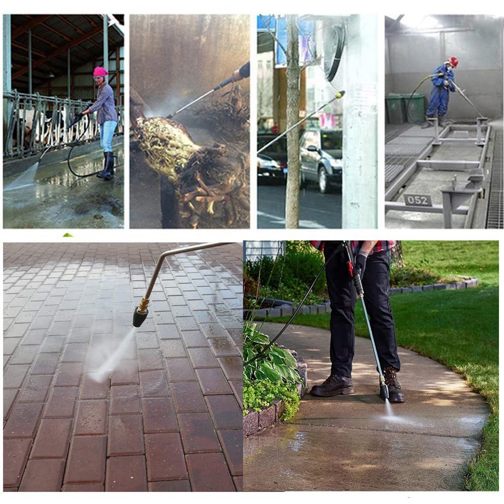 Nozzle Pressure Washer 0/15/25/40/65 Degrees 1/4in Quick Connector Head Tips