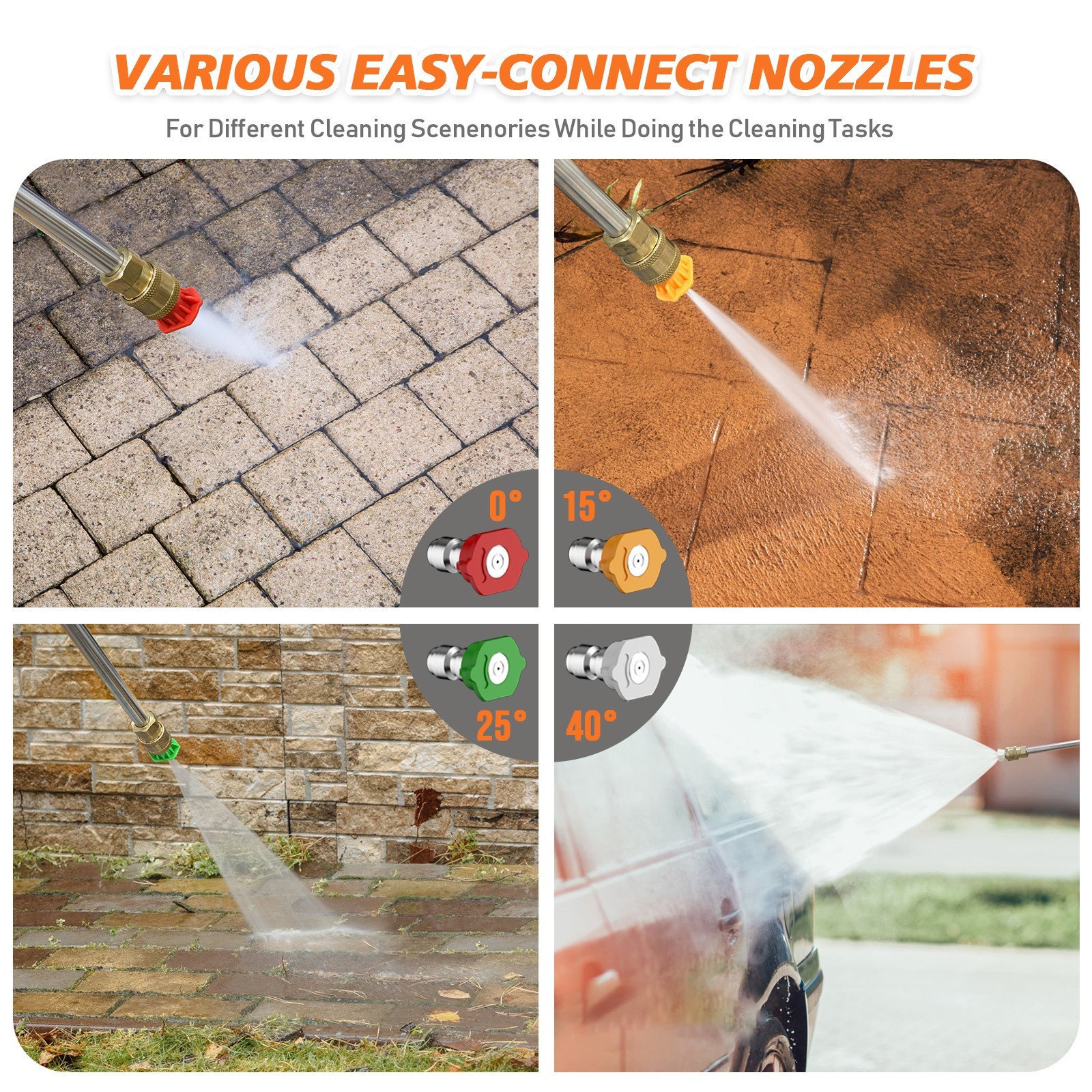 4200PSI 2.5GPM Electric Pressure Washer Portable Electric Power Cleaner Machine