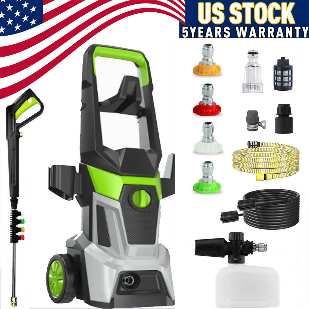 Electric Pressure Washer 4800PSI Max 4.0 GPM Power Washer Cleaning Machine NEW