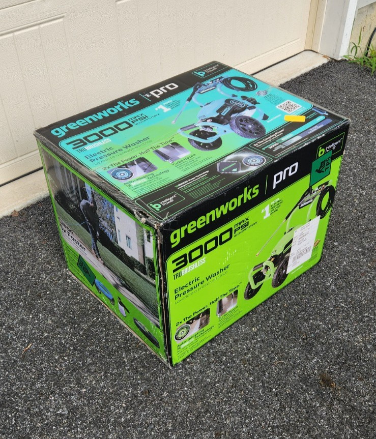 GreenWorks Pro 3000 PSI Electric Pressure Washer – Model: GPW3001 – NEW IN BOX