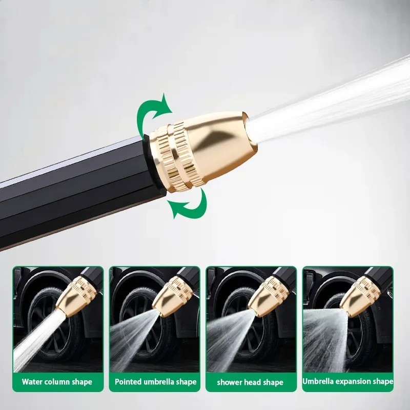 High Pressure Water Gun – 360° Rotating Nozzle, American Thread for Car & Patio