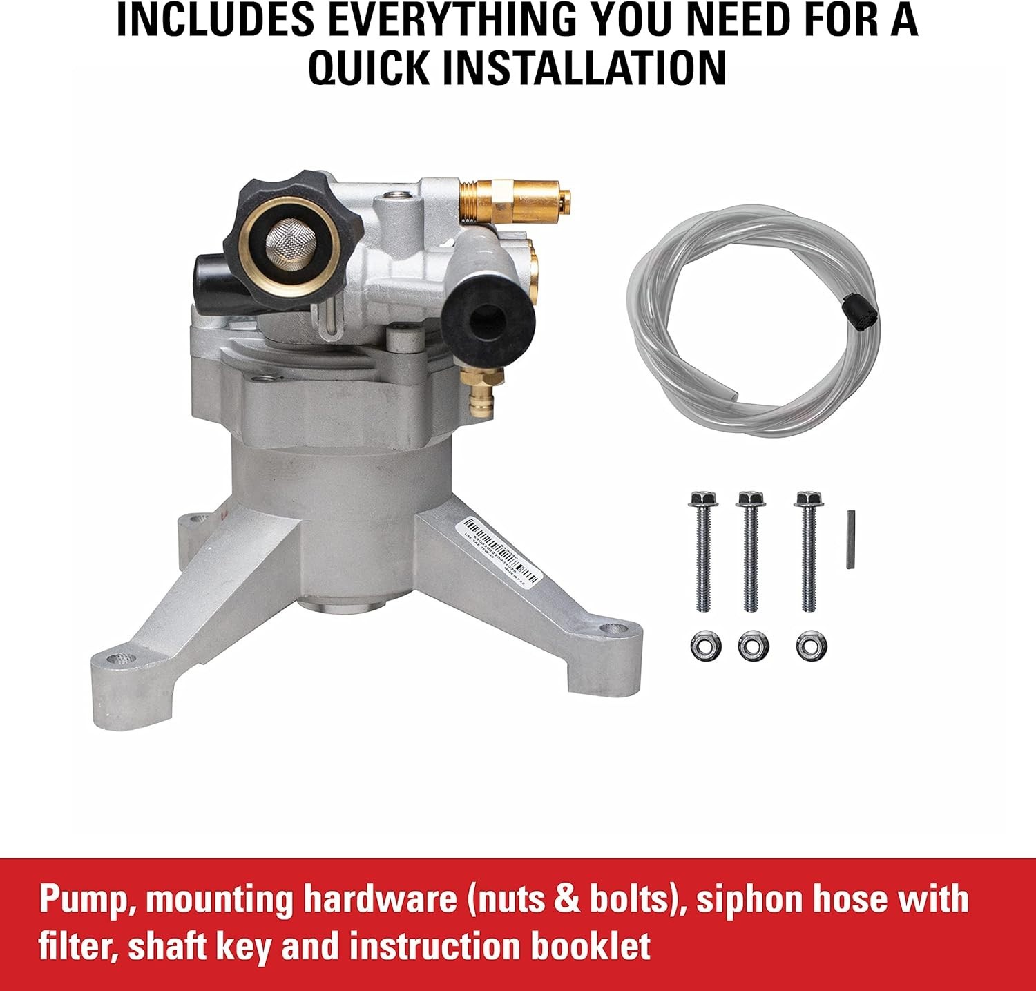 Vertical Axial Cam Pump 90026 – 2.4 GPM, Easy Install for High Pressure Washers